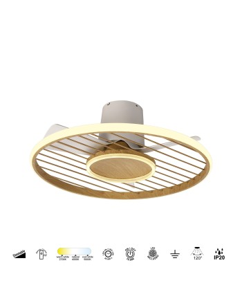 ***OFER/DES*** SOHO * Plafon / Ventilador - Blanco+Madera